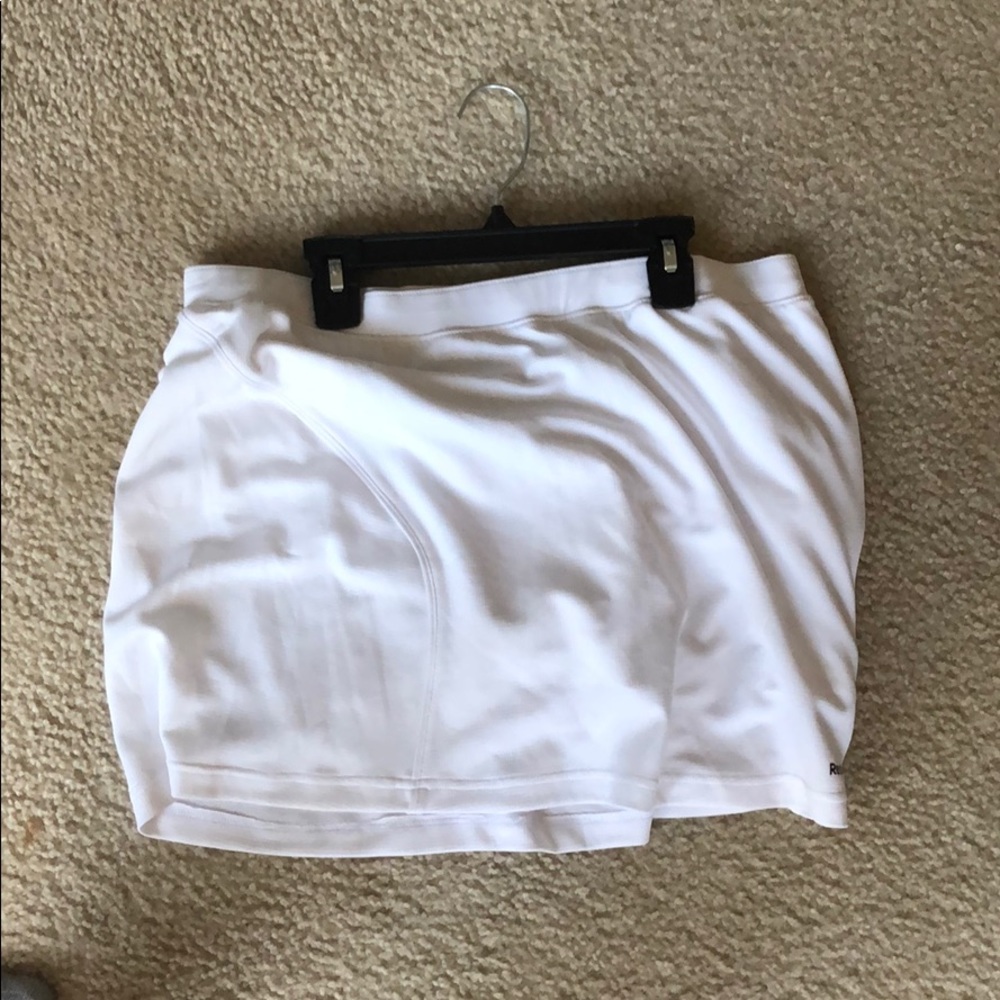 white reebok tennis skort